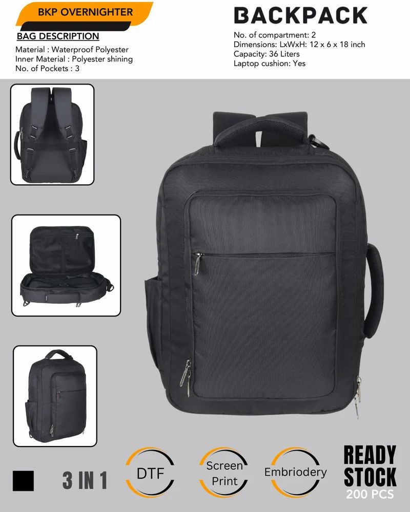 overnighter waterproof polyster backpack