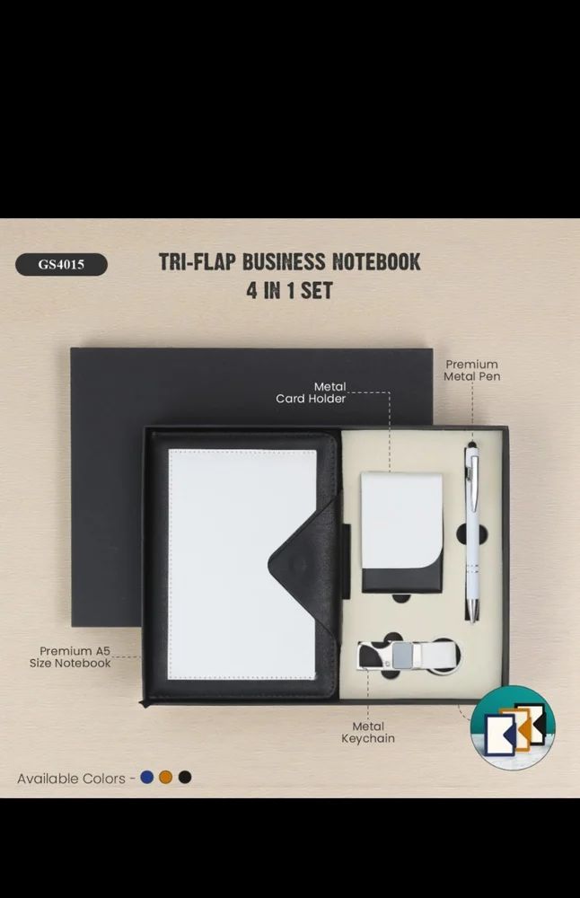 Tri-flap business notebook 4 in 1 set