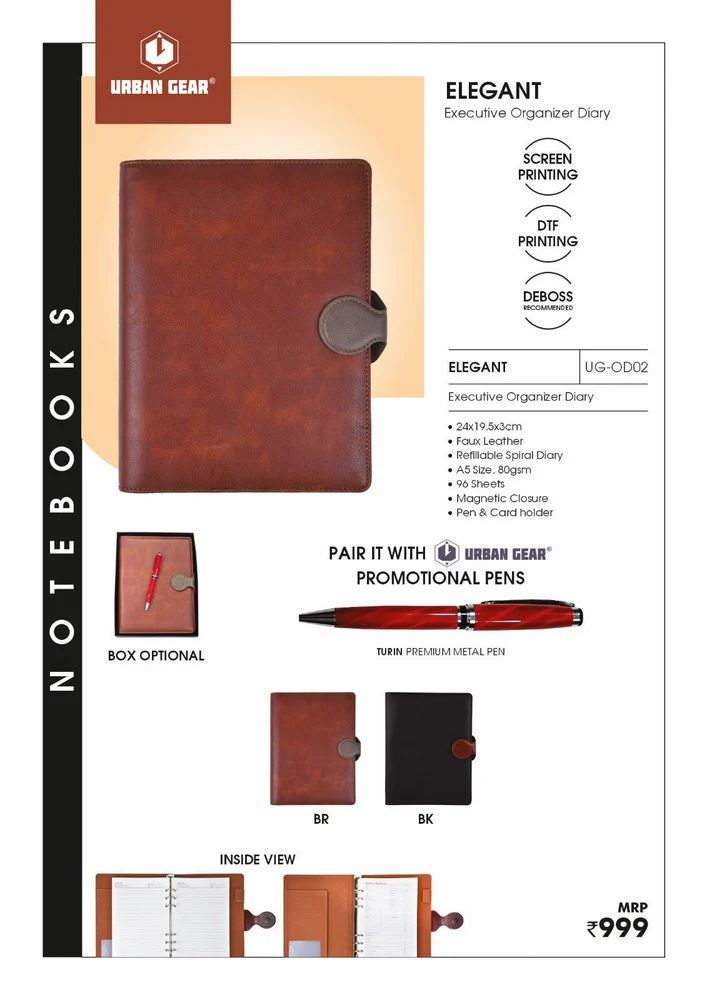 Urban Gear Elegant Executive Organizer Diary